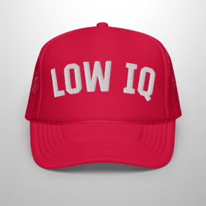 Tucker Carlson Low IQ Red Trucker Hat 1