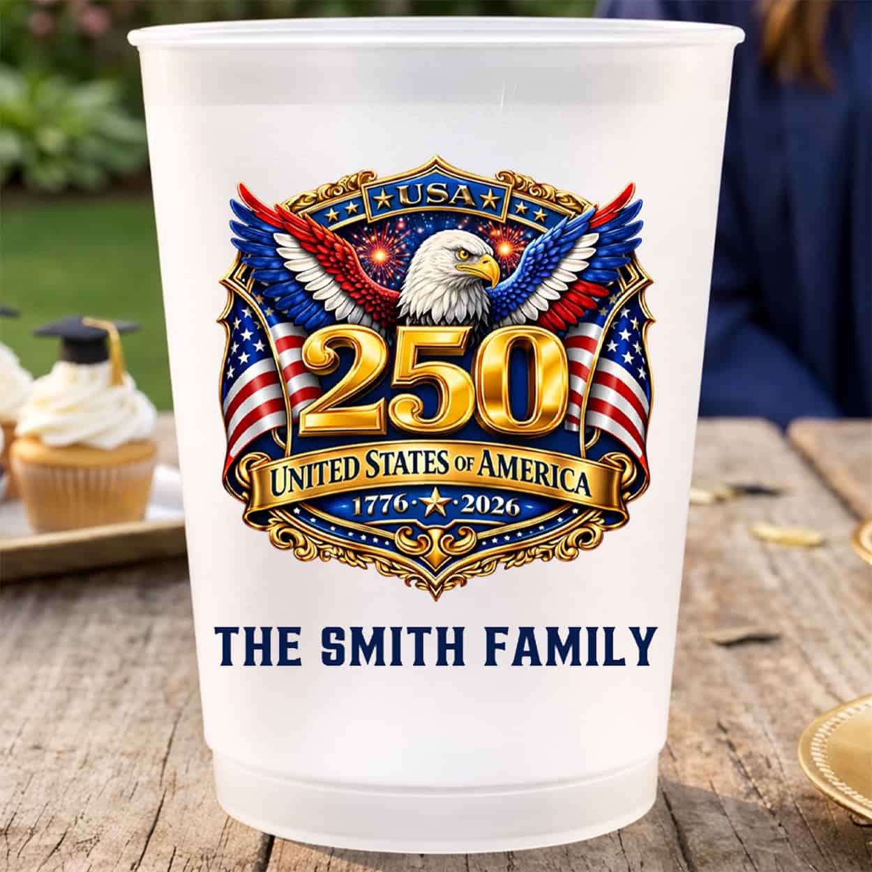 Personalized America 250th Anniversary Custom Party Cup 2 Personalized America 250th Anniversary Custom Party Cup 2