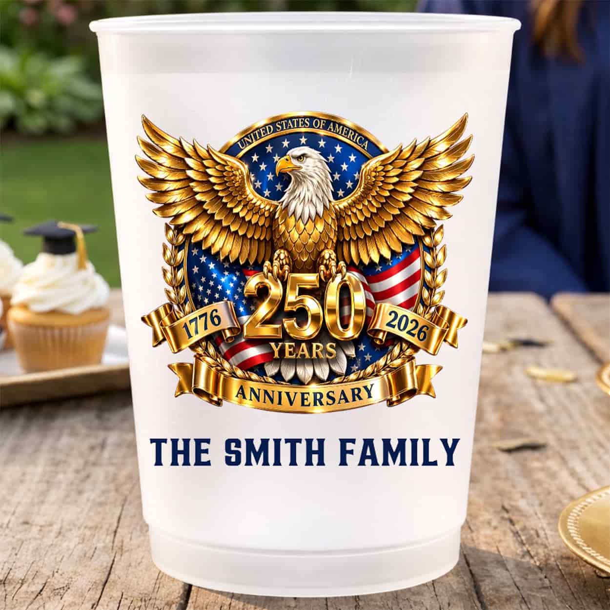 Personalized USA 250th Anniversary Party Cup 2 Personalized USA 250th Anniversary Party Cup 2