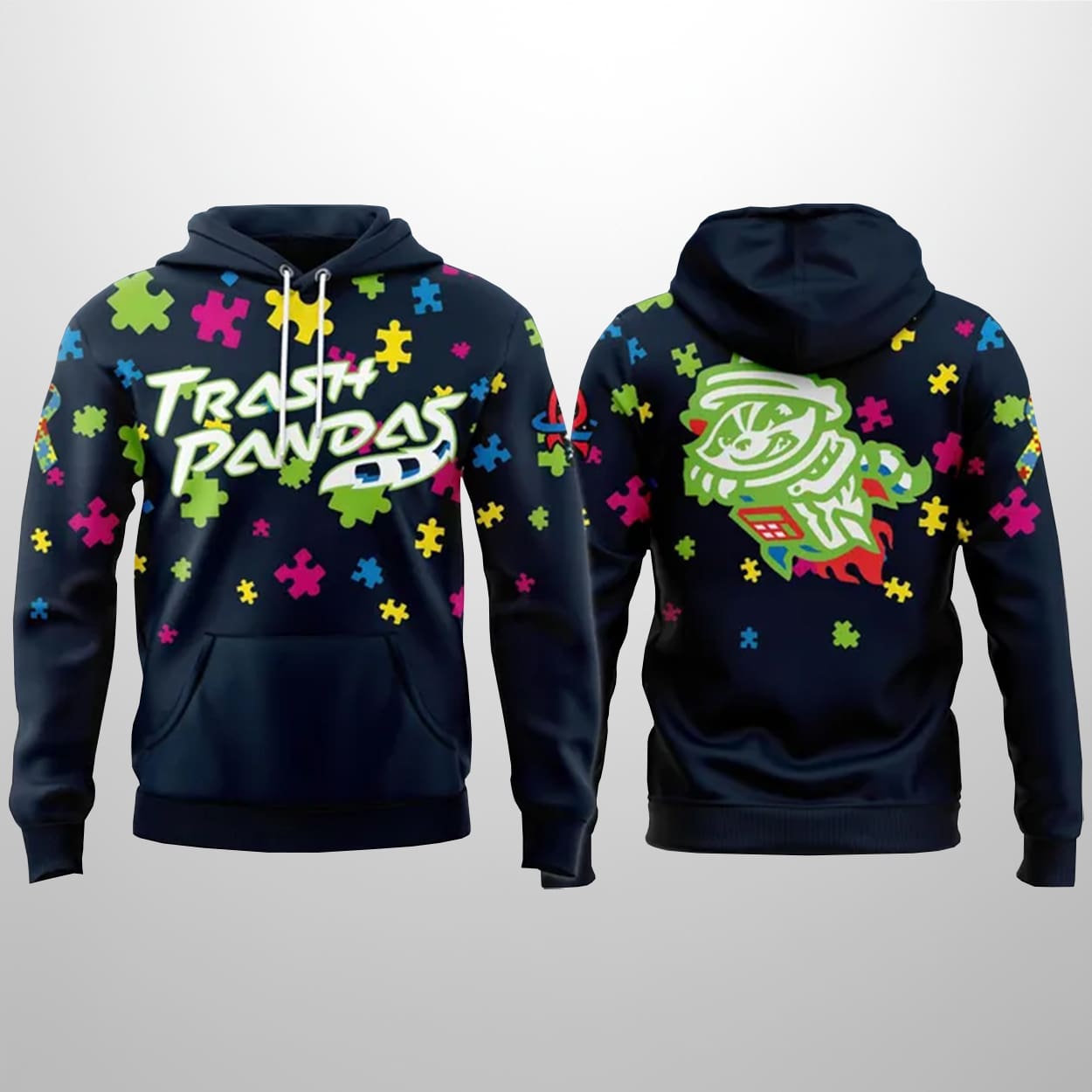 Rocket City Trash Pandas Autism Awareness Day 2026 Hoodie 1 Rocket City Trash Pandas Autism Awareness Day 2026 Hoodie 1