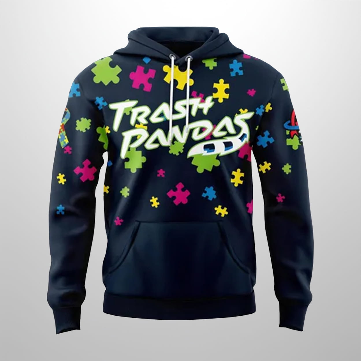 Rocket City Trash Pandas Autism Awareness Day 2026 Hoodie 2 Rocket City Trash Pandas Autism Awareness Day 2026 Hoodie 2
