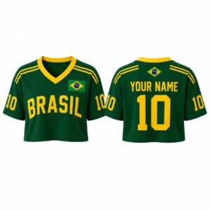 Brazil World Cup 2026 Personalized Crop Top Jersey 1