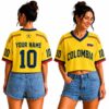 Colombia World Cup 2026 Personalized Crop Top Jersey 2