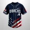 Personalized Diamondbacks Independence Day 250 Years Of Freedom 1776 2026 Jersey 2
