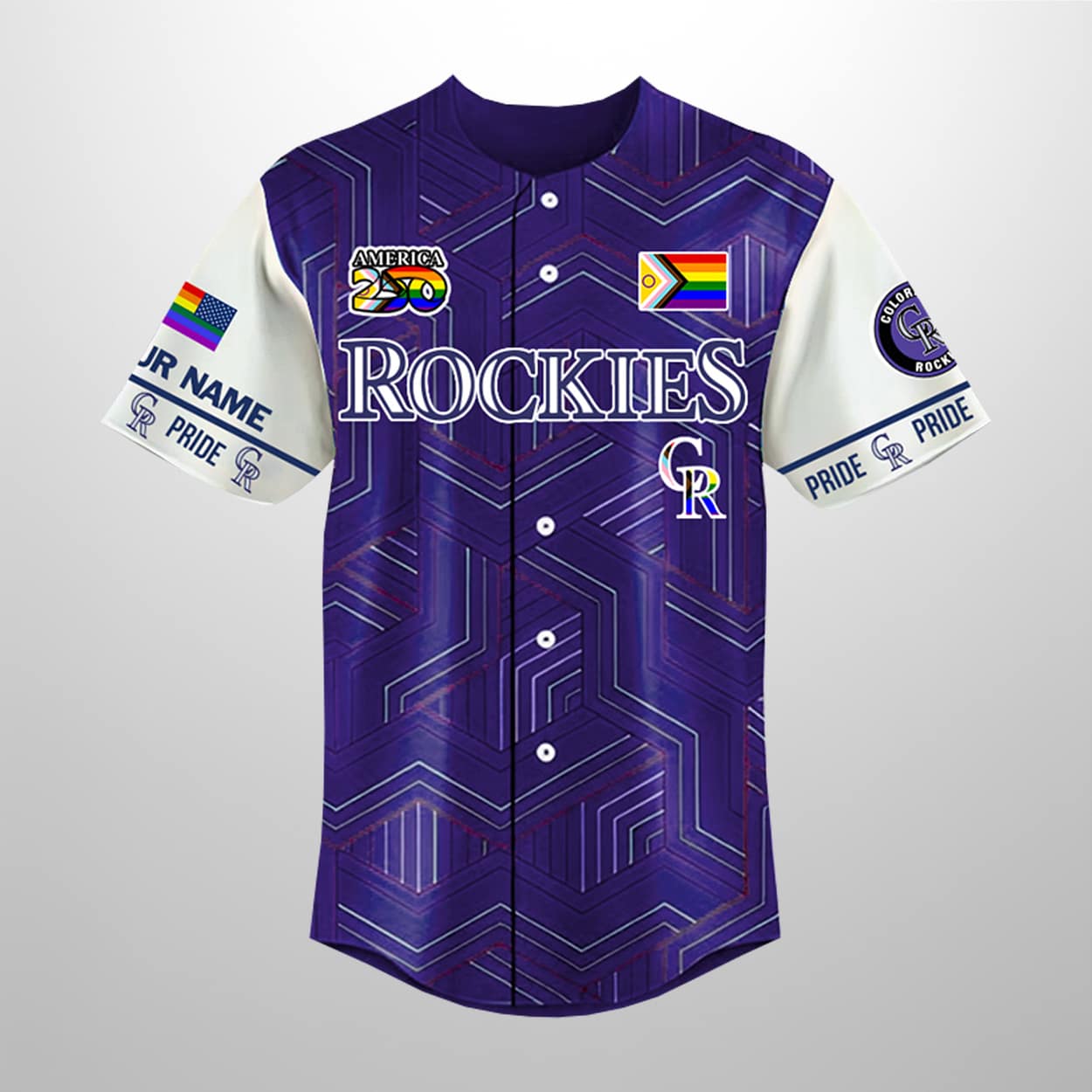 Rockies 2026 Pride Night America 250 Personalized Jersey 2 Rockies 2026 Pride Night America 250 Personalized Jersey 2