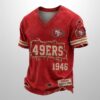 49ers Est 1946 All Over Print Distressed Ripped Shirt 1