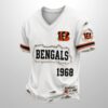 Bengals Est 1946 All Over Print Distressed Ripped Shirt 3