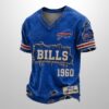 Bills Est 1946 All Over Print Distressed Ripped Shirt 1
