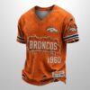 Broncos Est 1946 All Over Print Distressed Ripped Shirt 1