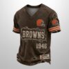 Browns Est 1946 All Over Print Distressed Ripped Shirt 1