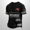 Buccaneers Est 1946 All Over Print Distressed Ripped Shirt 2