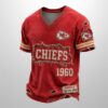 Chiefs Est 1946 All Over Print Distressed Ripped Shirt 1