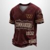 Commanders Est 1946 All Over Print Distressed Ripped Shirt 1