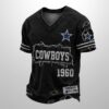 Cowboys Est 1946 All Over Print Distressed Ripped Shirt 2