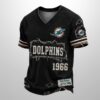 Dolphins Est 1946 All Over Print Distressed Ripped Shirt 2