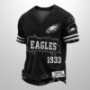 Eagles Est 1946 All Over Print Distressed Ripped Shirt 2