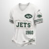 Jets Est 1946 All Over Print Distressed Ripped Shirt 2