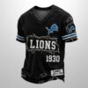 Lions Est 1946 All Over Print Distressed Ripped Shirt 2