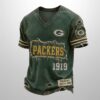 Packers Est 1946 All Over Print Distressed Ripped Shirt 1