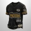 Packers Est 1946 All Over Print Distressed Ripped Shirt 2