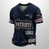 Patriots Est 1946 All Over Print Distressed Ripped Shirt 1