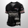 Patriots Est 1946 All Over Print Distressed Ripped Shirt 2