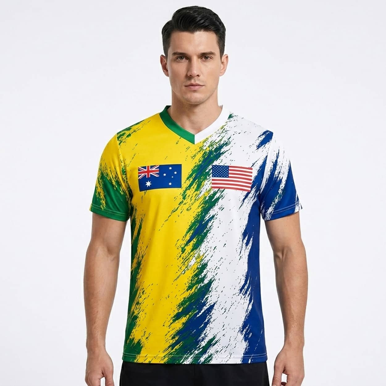 Personalized Half Australia Half USA World Cup 2026 Football Jersey 2 Personalized Half Australia Half USA World Cup 2026 Football Jersey 2