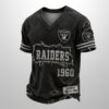 Raiders Est 1946 All Over Print Distressed Ripped Shirt 1
