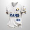 Rams Est 1946 All Over Print Distressed Ripped Shirt 3