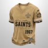 Saints Est 1946 All Over Print Distressed Ripped Shirt 1