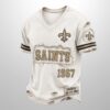 Saints Est 1946 All Over Print Distressed Ripped Shirt 3