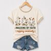 Womens Walking by Faith Tripping Constantly Goose Print Christian Inspirational V Neck Tee1